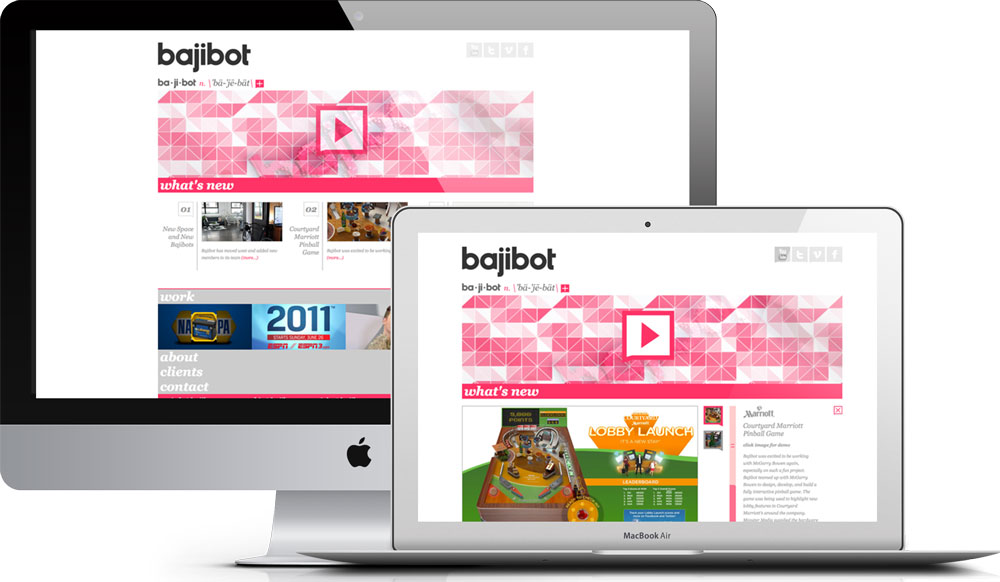Site for Bajibot by Happening Interactive